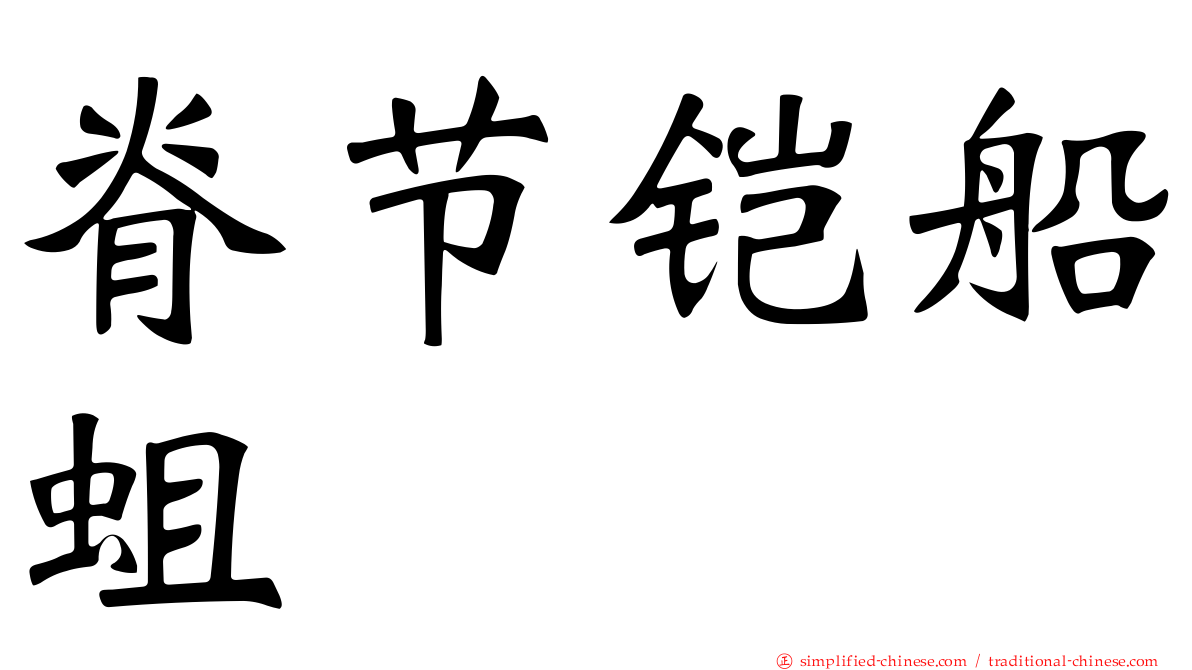 脊节铠船蛆
