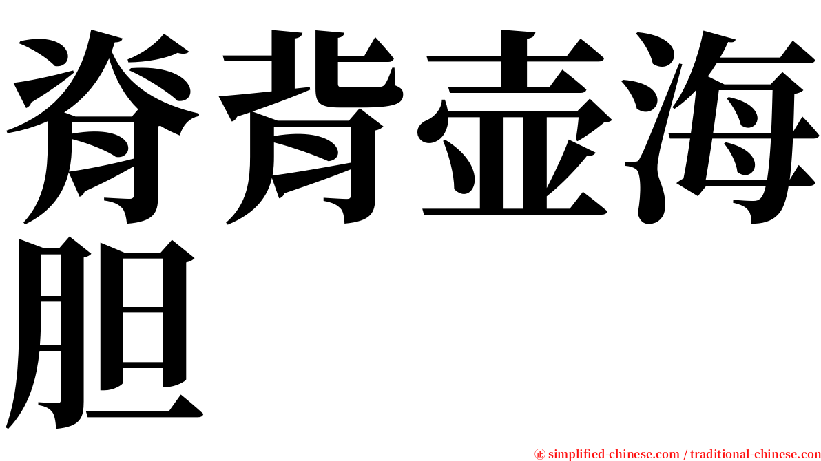 脊背壶海胆 serif font