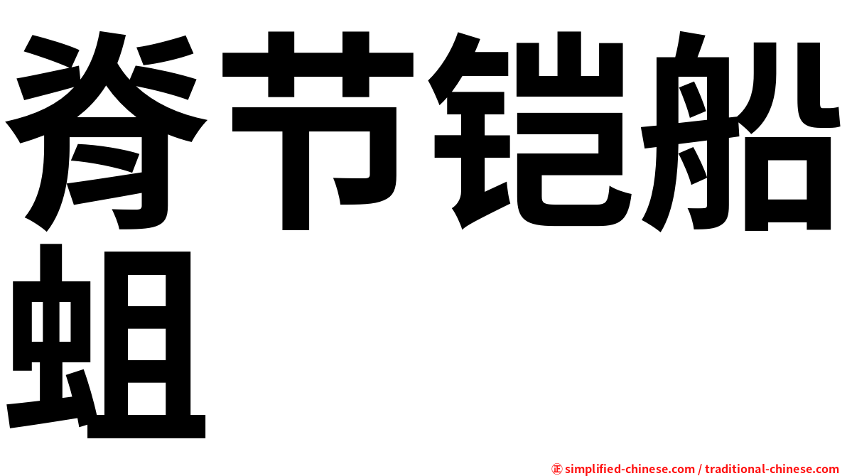 脊节铠船蛆