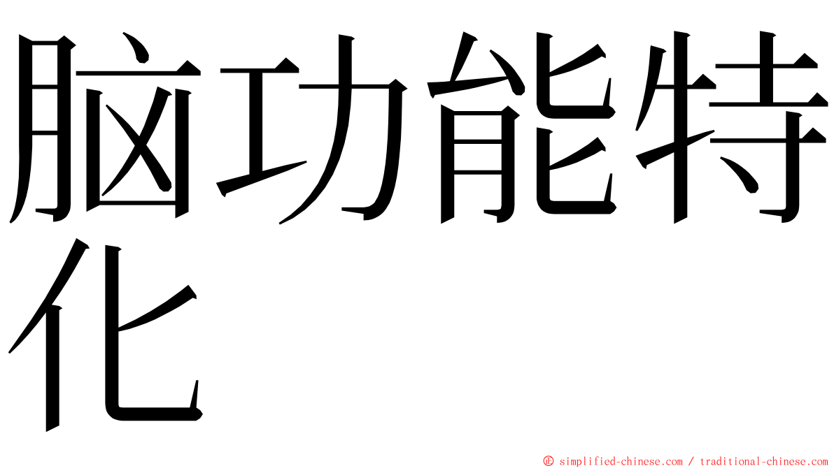 脑功能特化 ming font