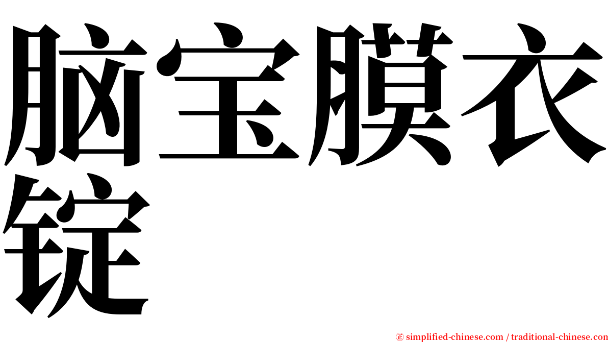 脑宝膜衣锭 serif font
