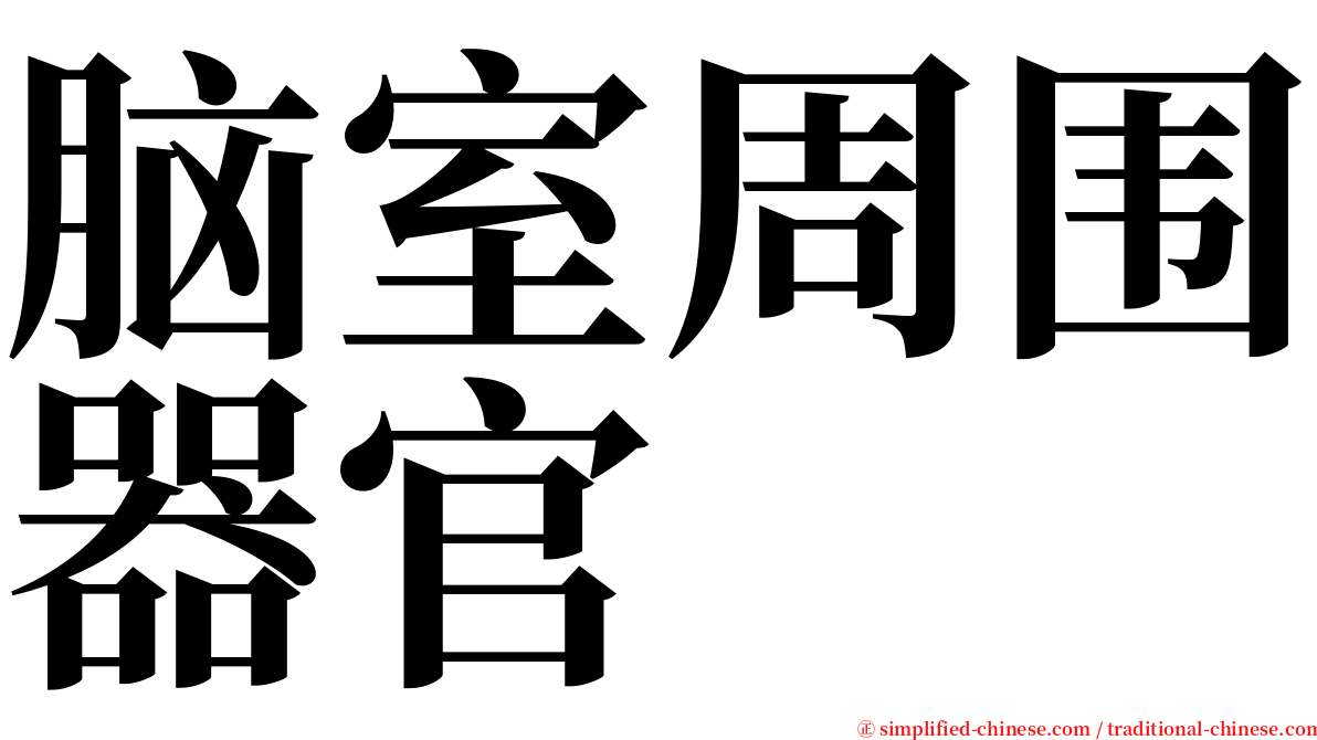 脑室周围器官 serif font
