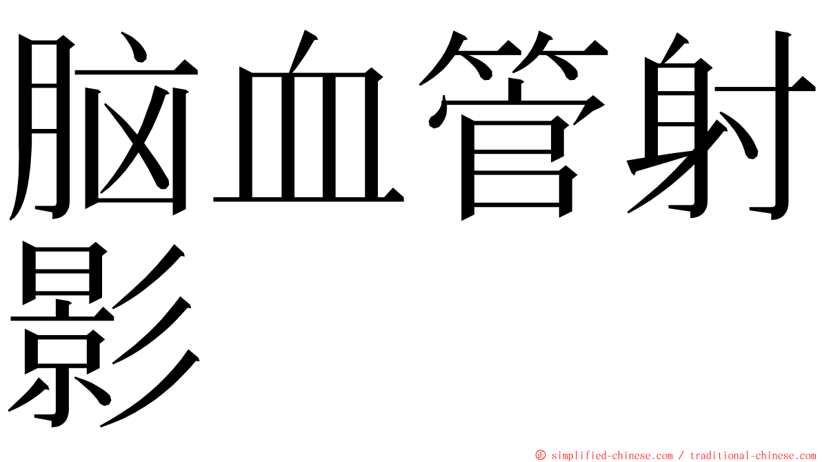 脑血管射影 ming font