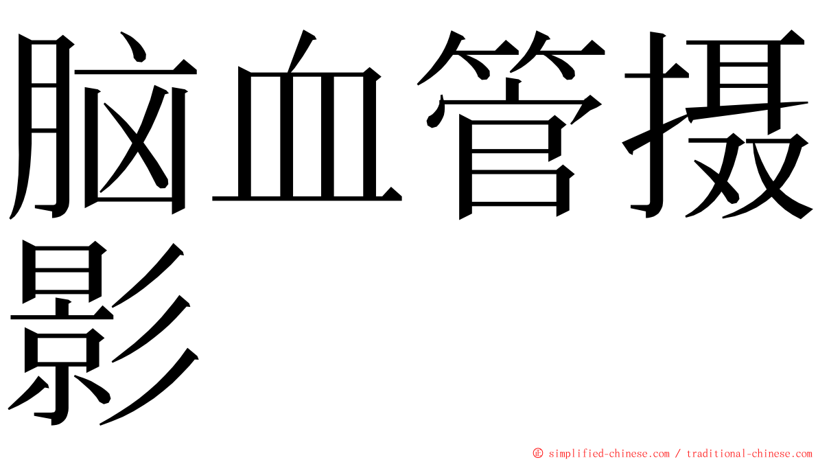 脑血管摄影 ming font