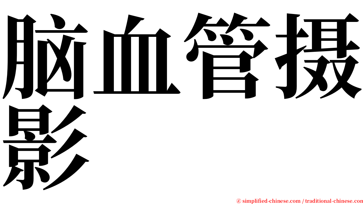 脑血管摄影 serif font