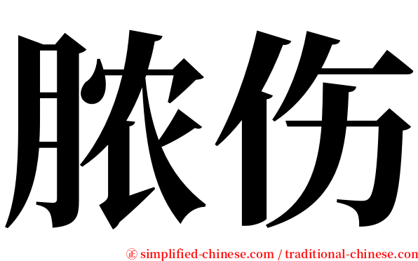 脓伤 serif font