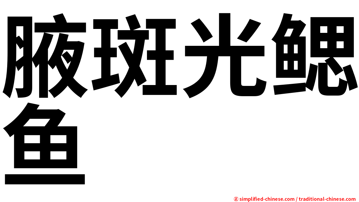 腋斑光鳃鱼