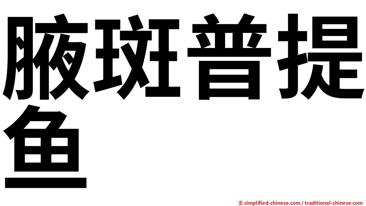 腋斑普提鱼