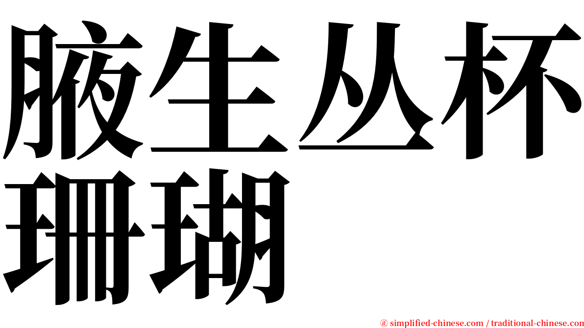腋生丛杯珊瑚 serif font