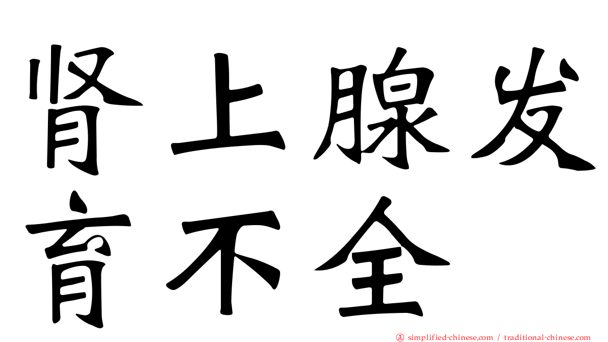 肾上腺发育不全