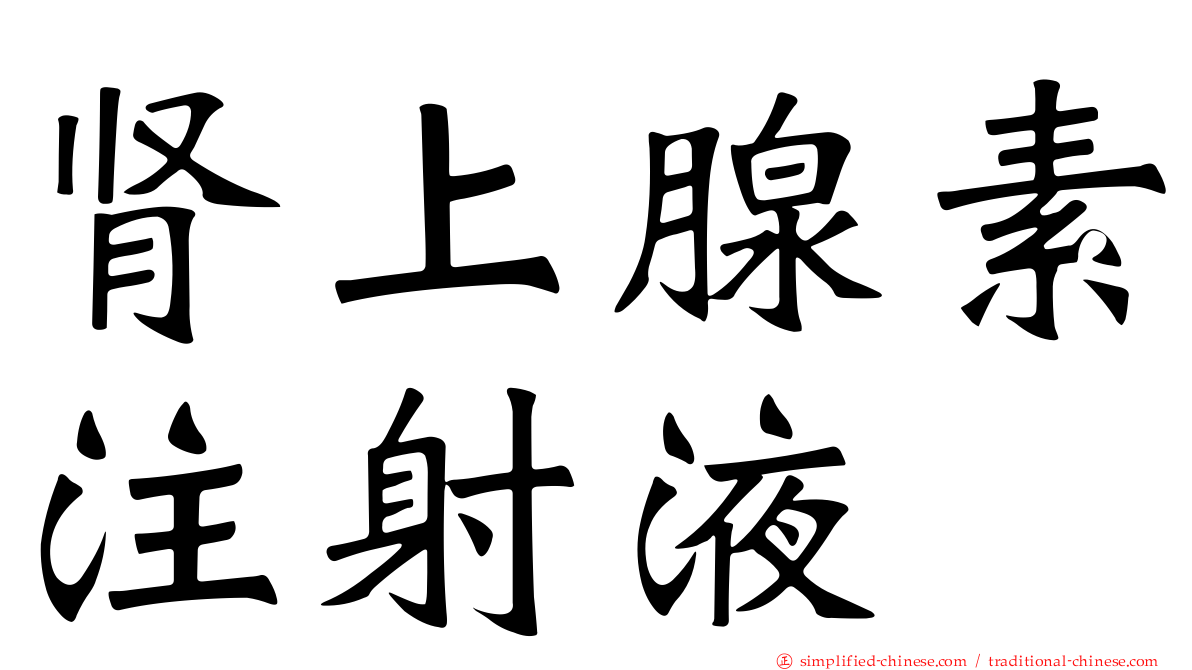 肾上腺素注射液