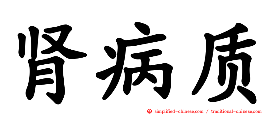 肾病质