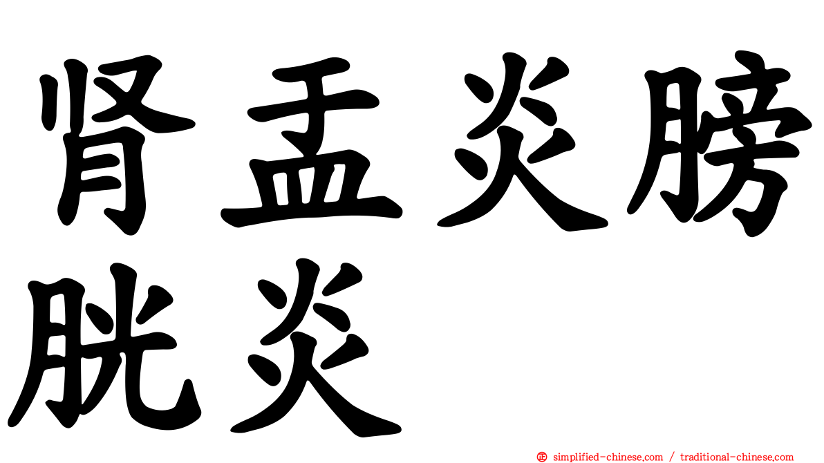 肾盂炎膀胱炎