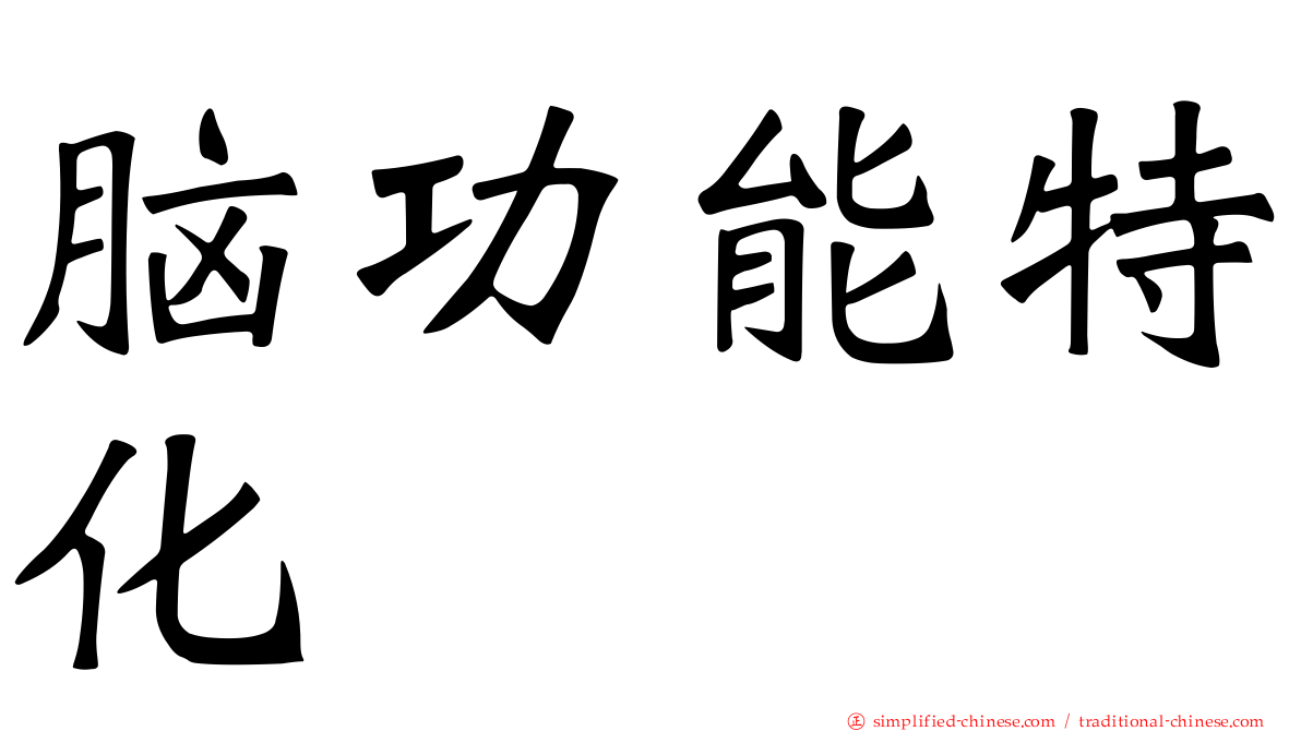 脑功能特化