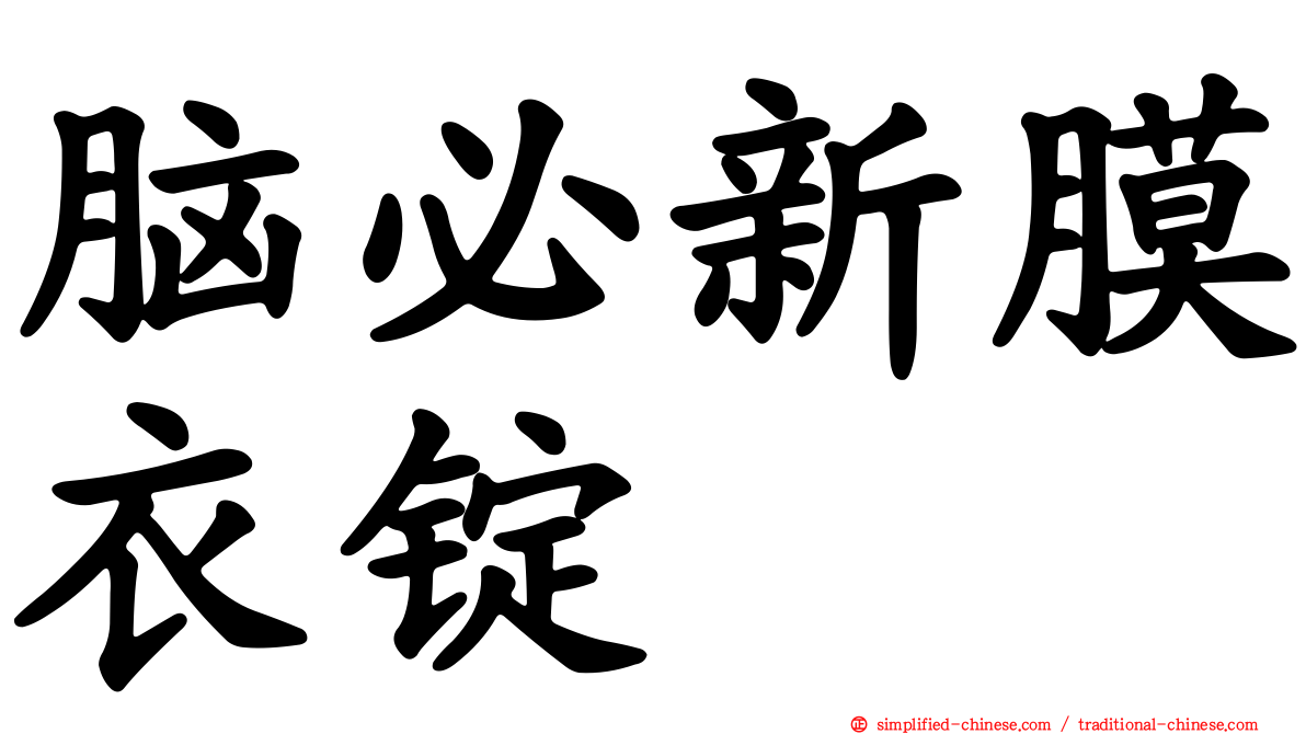 脑必新膜衣锭