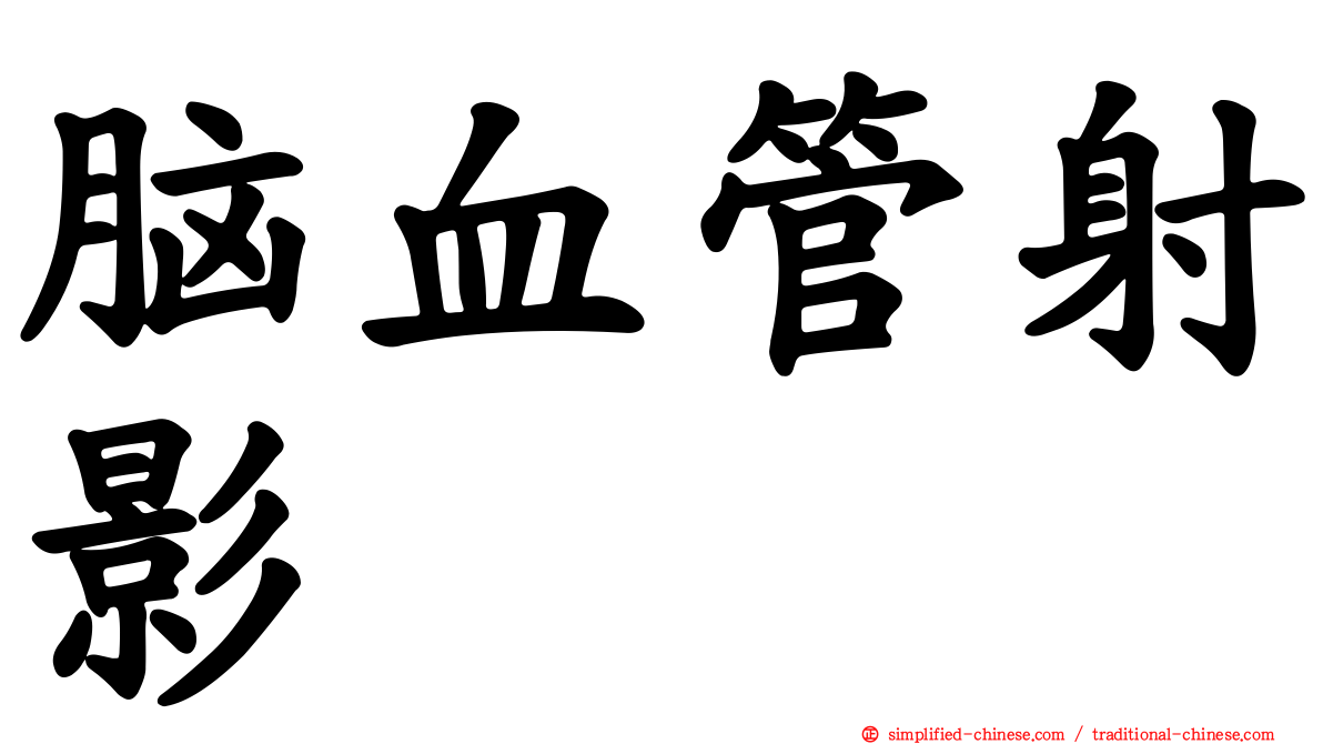 脑血管射影