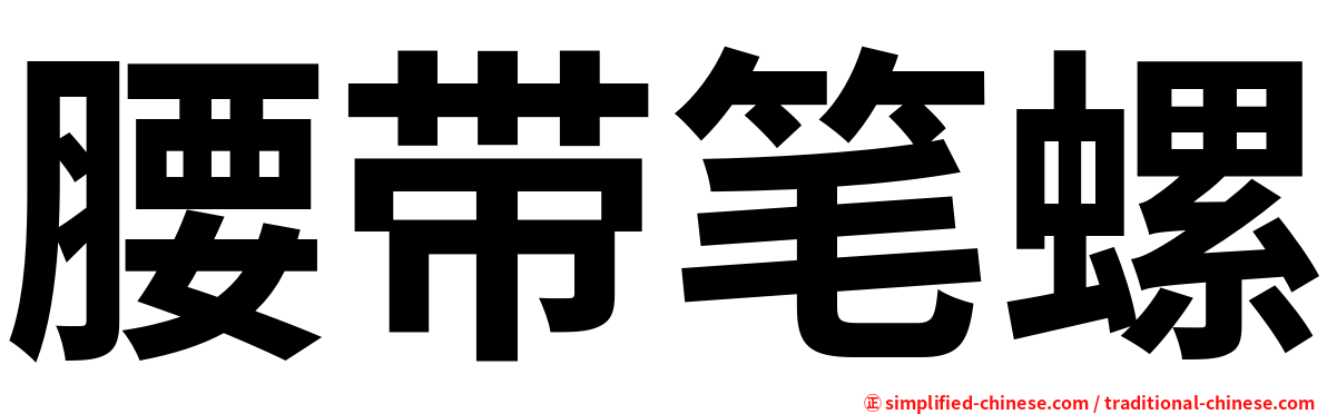 腰带笔螺