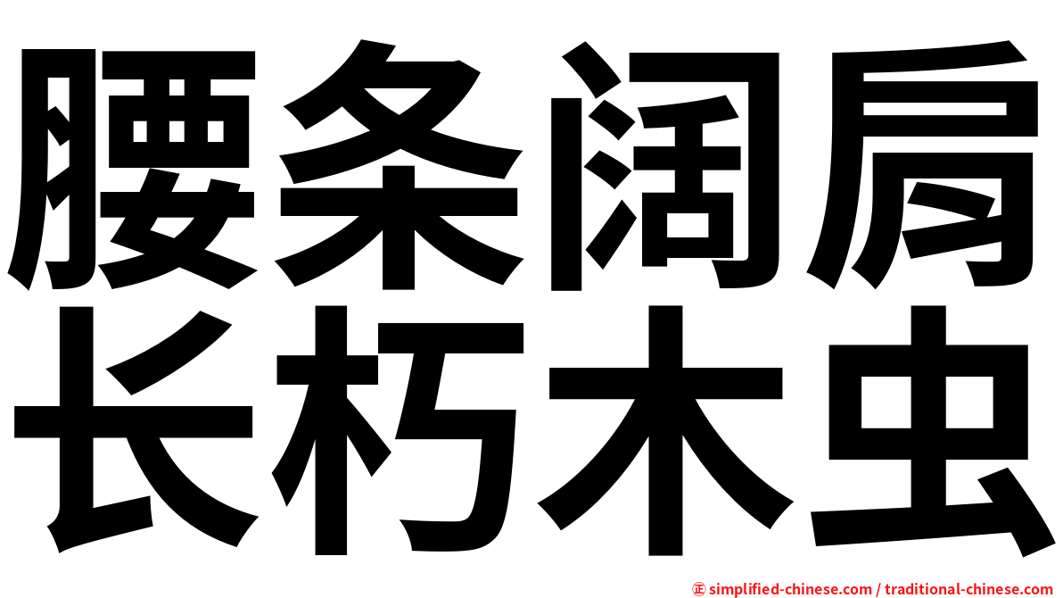腰条阔肩长朽木虫