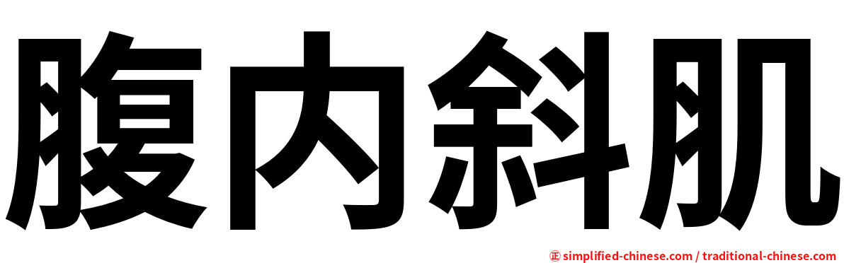 腹内斜肌