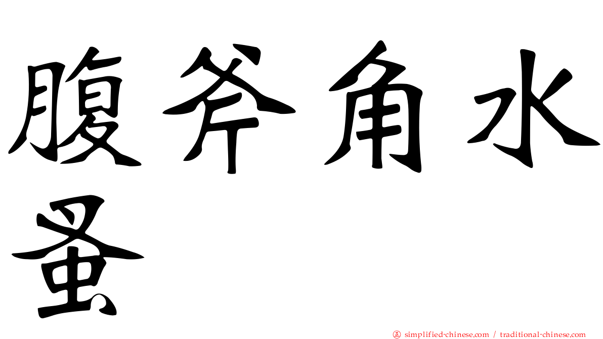 腹斧角水蚤
