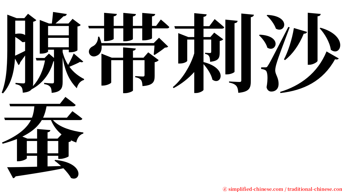 腺带刺沙蚕 serif font