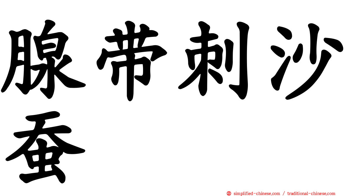 腺带刺沙蚕