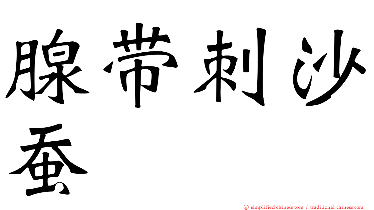 腺带刺沙蚕