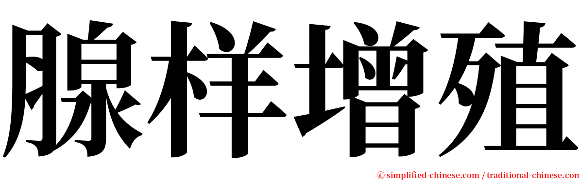 腺样增殖 serif font