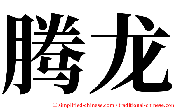 腾龙 serif font