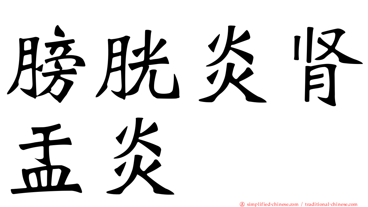 膀胱炎肾盂炎