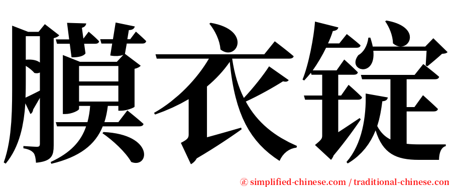 膜衣锭 serif font