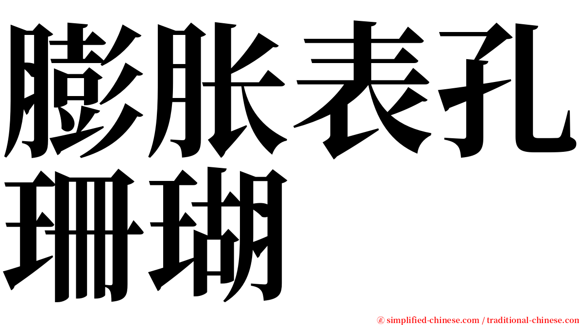 膨胀表孔珊瑚 serif font