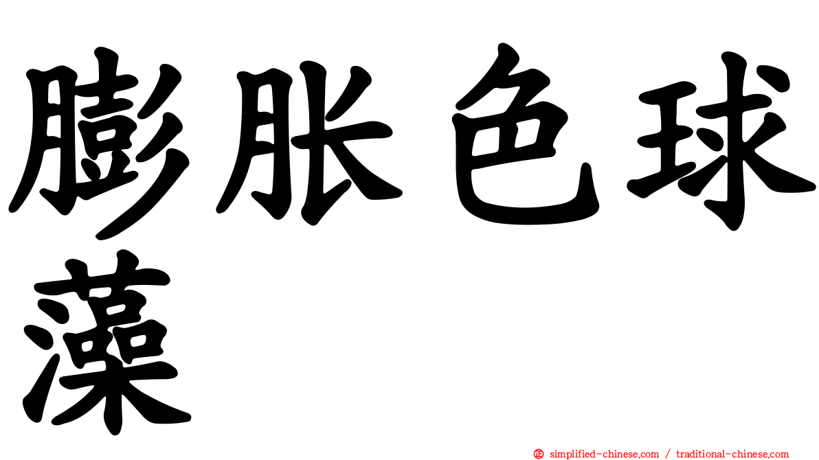 膨胀色球藻