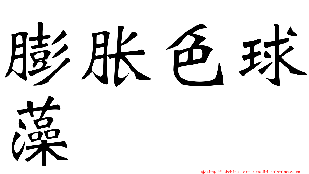 膨胀色球藻