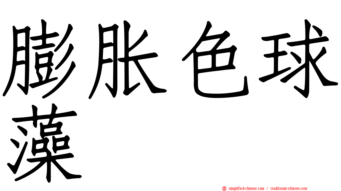 膨胀色球藻
