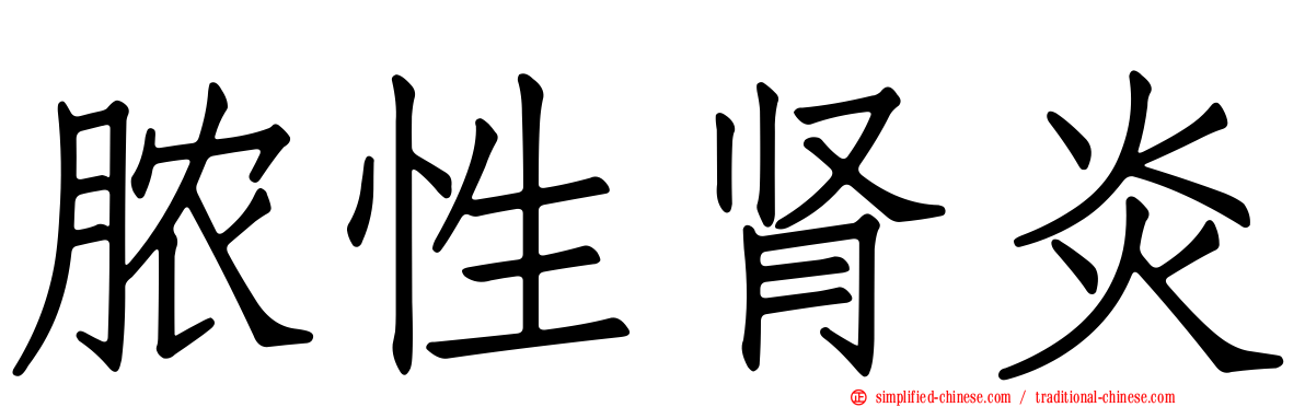 脓性肾炎
