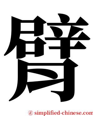 臂 serif font