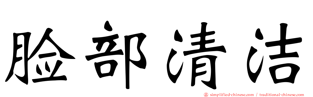 脸部清洁