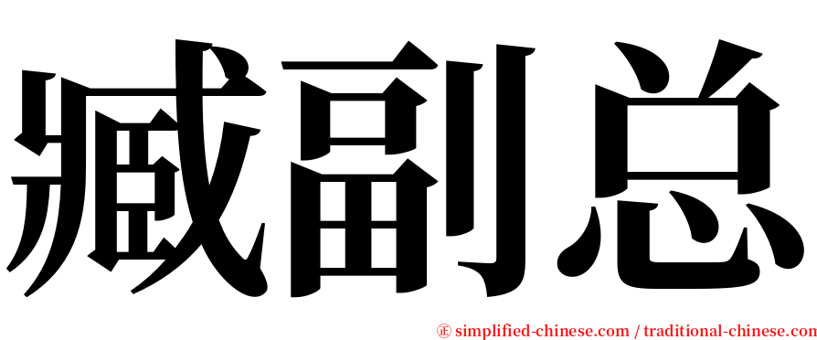 臧副总 serif font