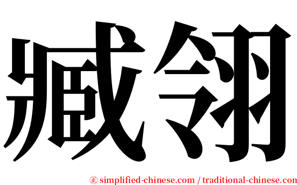 臧翎 serif font