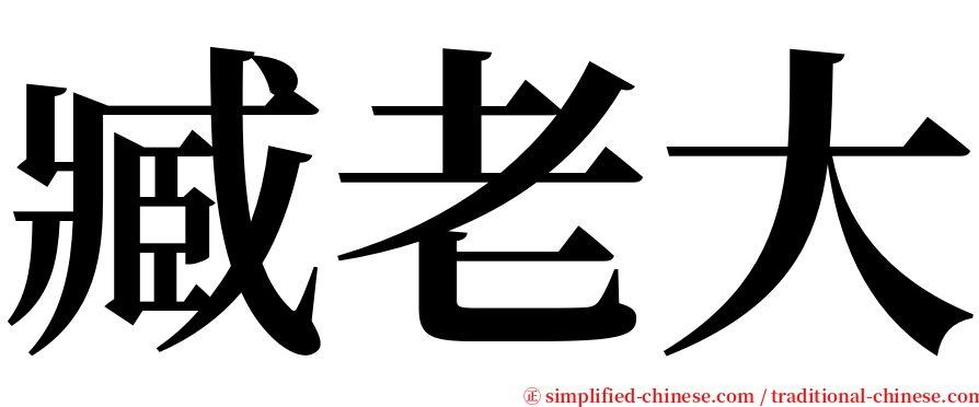 臧老大 serif font
