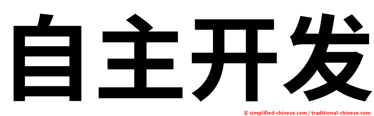 自主开发