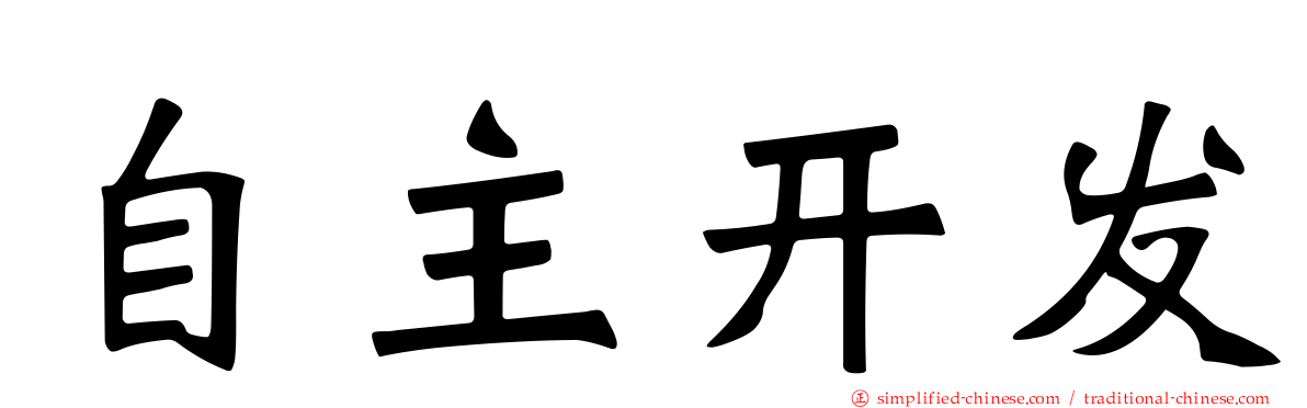 自主开发