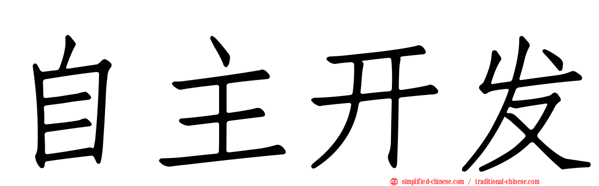 自主开发