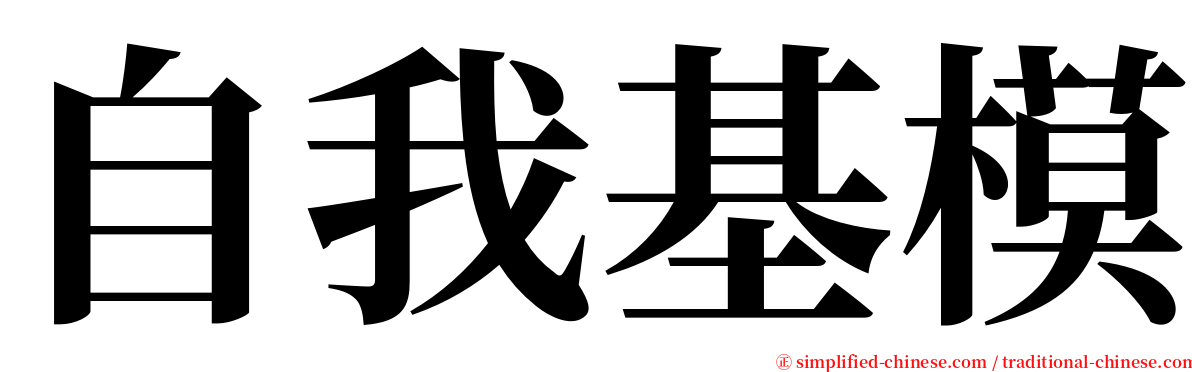 自我基模 serif font