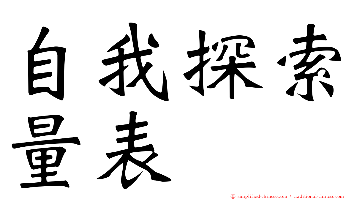 自我探索量表