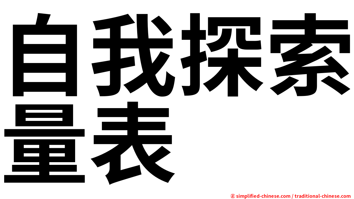 自我探索量表