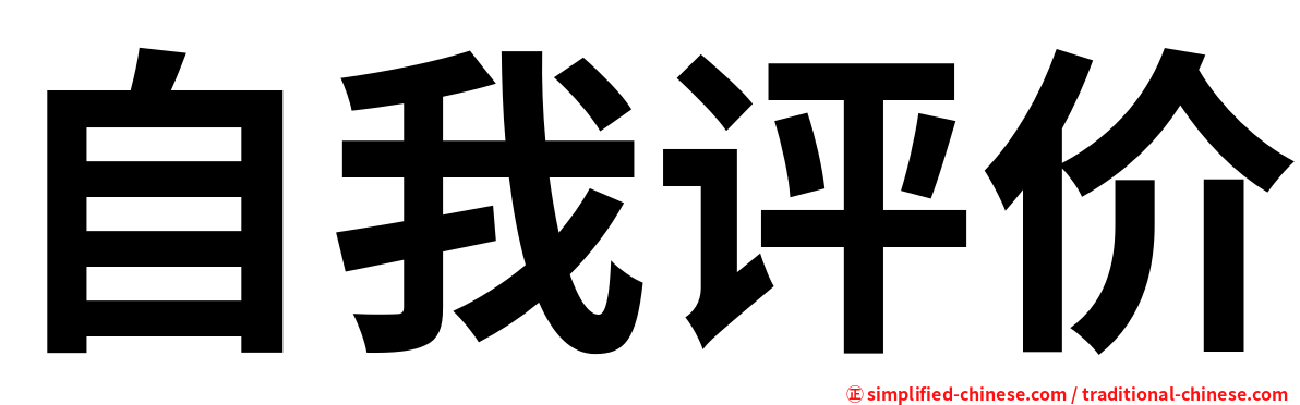 自我评价