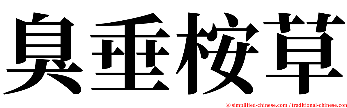 臭垂桉草 serif font