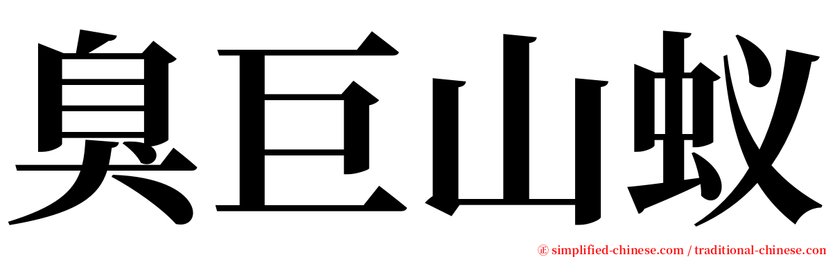 臭巨山蚁 serif font